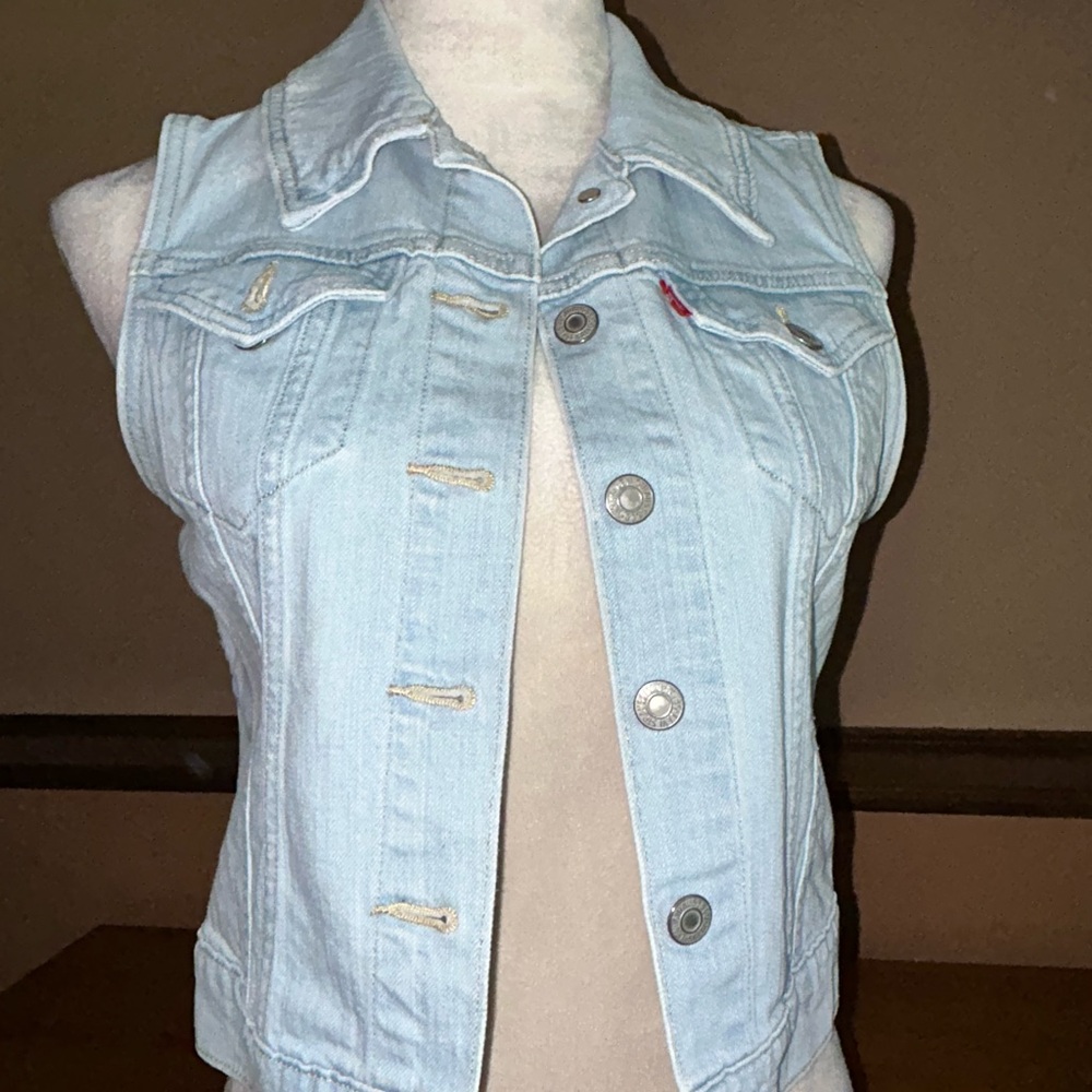 Levi's XS Light Blue Denim Vest